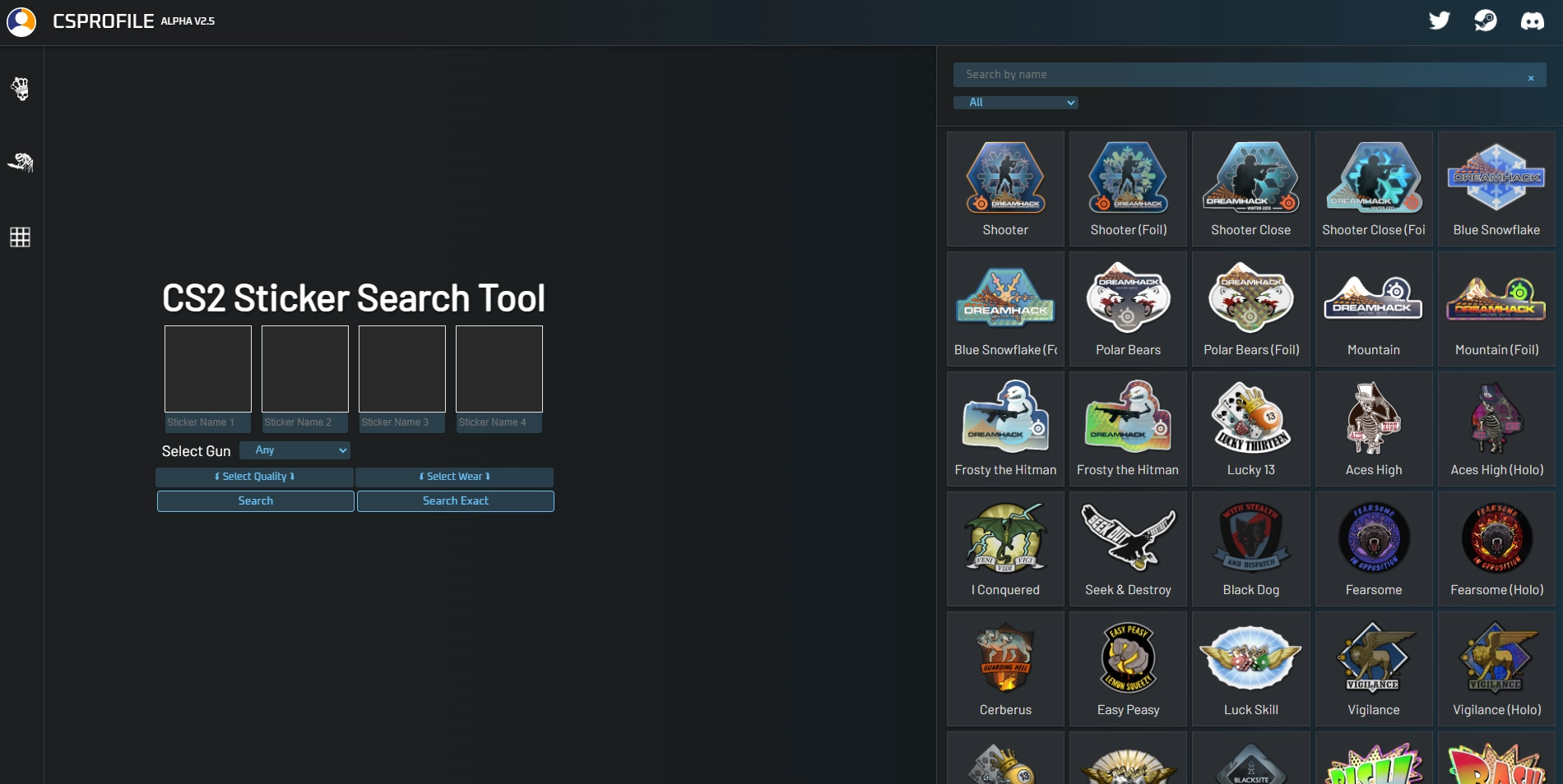 CS2 Sticker Search