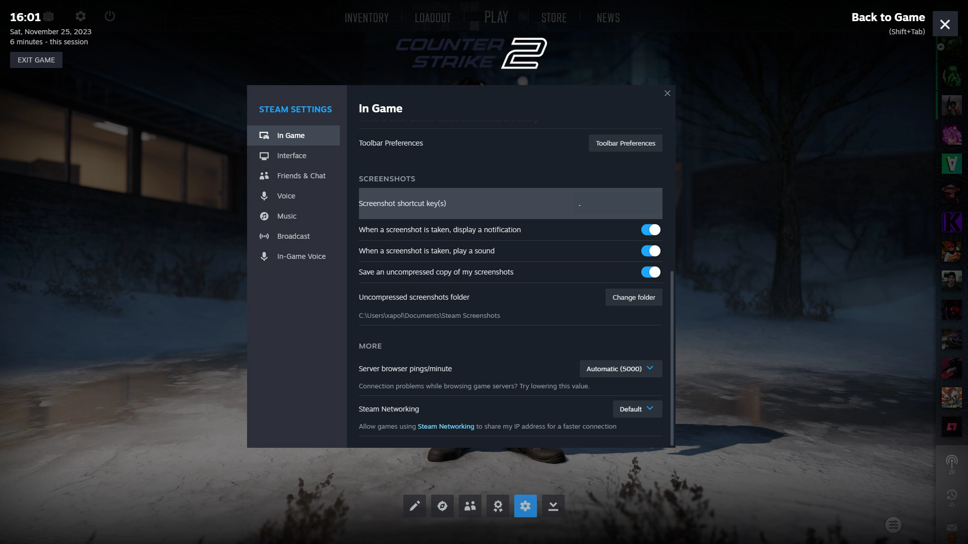 Change Steam Screenshot Keybind