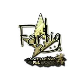 Sticker | Farlig (Gold) | Antwerp 2022