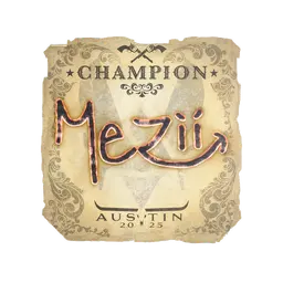 Sticker | mezii (Champion) | Austin 2025