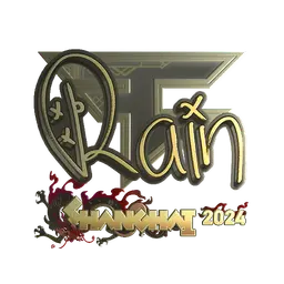 Sticker | rain (Gold) | Shanghai 2024