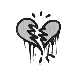 Sealed Graffiti | Broken Heart (Shark White)