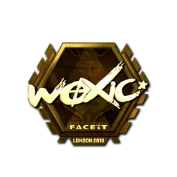 Sticker | woxic (Gold) | London 2018