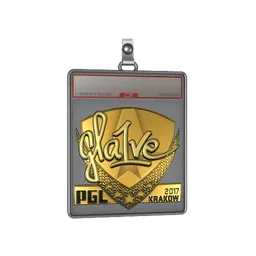 Sticker Slab | gla1ve (Gold) | Krakow 2017