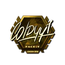 Sticker | COLDYY1 (Gold) | London 2018