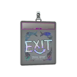 Sticker Slab | exit (Holo) | Austin 2025
