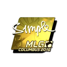 Sticker | s1mple (Gold) | MLG Columbus 2016