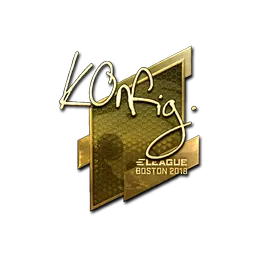 Sticker | k0nfig (Gold) | Boston 2018