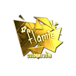 Sticker | flamie (Gold) | Cologne 2016