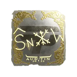 Sticker | snow (Gold) | Austin 2025