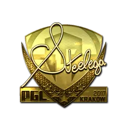 Sticker | steel (Gold) | Krakow 2017