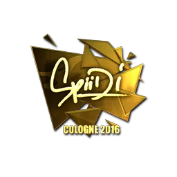 Sticker | Spiidi (Gold) | Cologne 2016