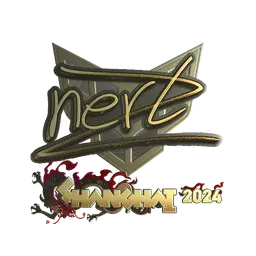 Sticker | NertZ (Gold) | Shanghai 2024
