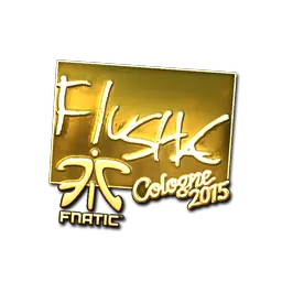Sticker | flusha (Gold) | Cologne 2015