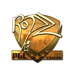 Sticker | ropz (Gold) | Krakow 2017