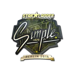 Sticker | s1mple (Gold) | Berlin 2019