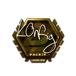 Sticker | k0nfig (Gold) | London 2018