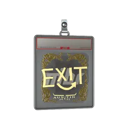 Sticker Slab | exit (Gold) | Austin 2025