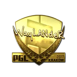 Sticker | wayLander (Gold) | Krakow 2017
