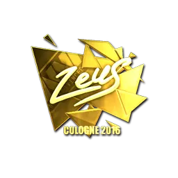 Sticker | Zeus (Gold) | Cologne 2016