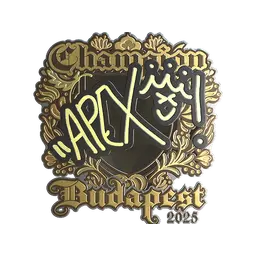 Sticker | apEX (Gold, Champion) | Budapest 2025