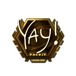 Sticker | yay (Gold) | London 2018