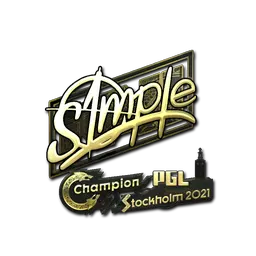 Sticker | s1mple (Gold) | Stockholm 2021