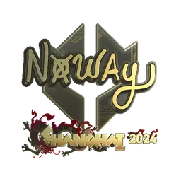 Sticker | noway (Gold) | Shanghai 2024