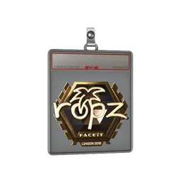 Sticker Slab | ropz (Gold) | London 2018