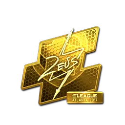 Sticker | Zeus (Gold) | Atlanta 2017