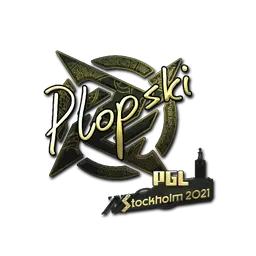 Sticker | Plopski (Gold) | Stockholm 2021