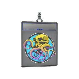 Sticker Slab | Sunset Ocean Tentaskull