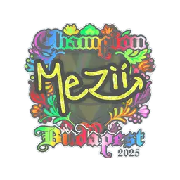 Sticker | mezii (Holo, Champion) | Budapest 2025
