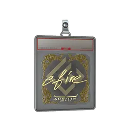 Sticker Slab | efire (Gold) | Austin 2025