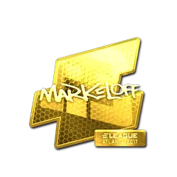 Sticker | markeloff (Gold) | Atlanta 2017