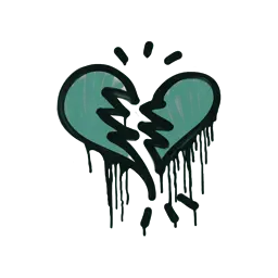 Sealed Graffiti | Broken Heart (Frog Green)