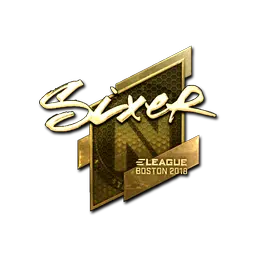 Sticker | SIXER (Gold) | Boston 2018
