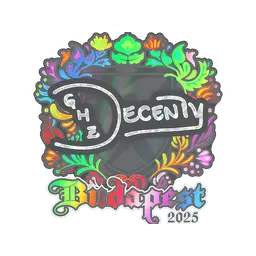 Sticker | decenty (Holo) | Budapest 2025