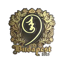 Sticker | nin9 (Gold) | Budapest 2025