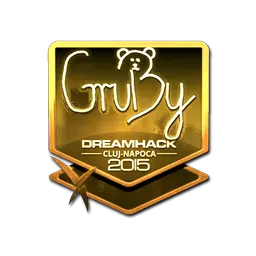 Sticker | GruBy (Gold) | Cluj-Napoca 2015