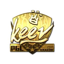 Sticker | keev (Gold) | Krakow 2017