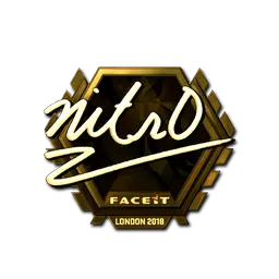 Sticker | nitr0 (Gold) | London 2018