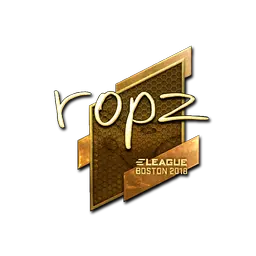 Sticker | ropz (Gold) | Boston 2018