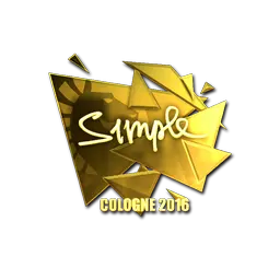 Sticker | s1mple (Gold) | Cologne 2016