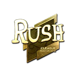 Sticker | RUSH (Gold) | Boston 2018