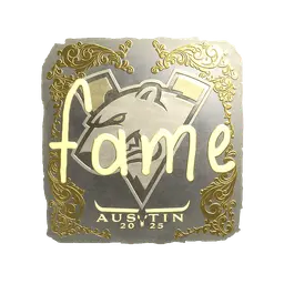 Sticker | fame (Gold) | Austin 2025