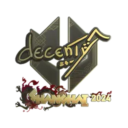 Sticker | decenty (Gold) | Shanghai 2024