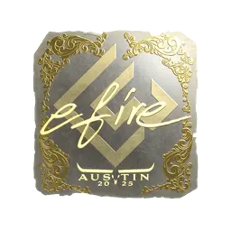 Sticker | efire (Gold) | Austin 2025