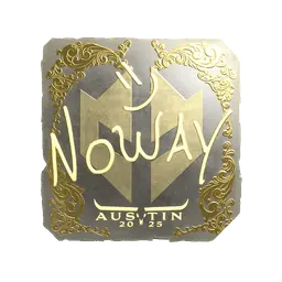 Sticker | noway (Gold) | Austin 2025