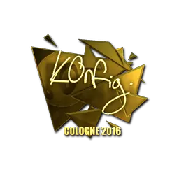 Sticker | k0nfig (Gold) | Cologne 2016